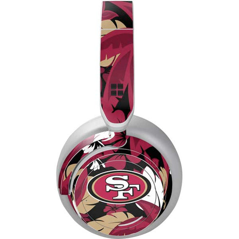NFL San Francisco 49ers Tropical Print Surface Headphones Skin